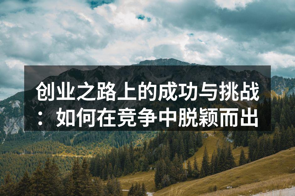 创业之路上的成功与挑战：如何在竞争中脱颖而出
